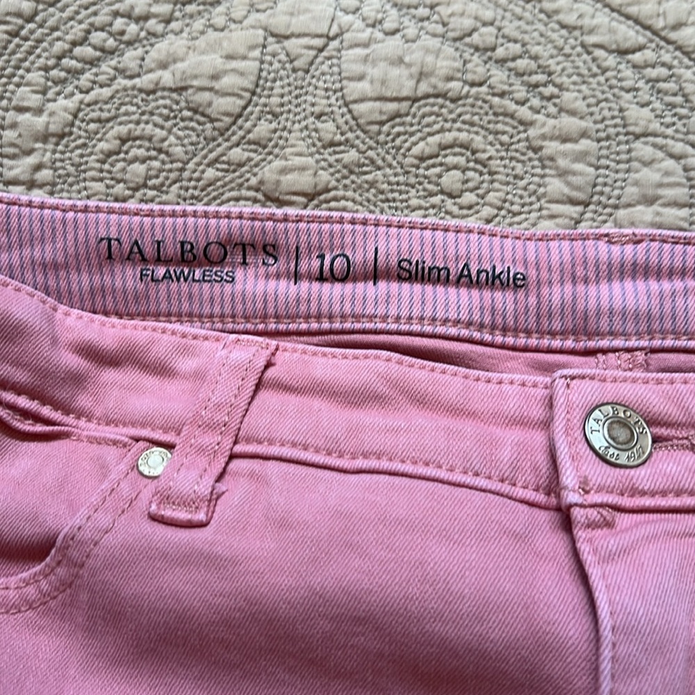 Pink Talbots Slim Ankle Jeans - Picture 3 of 6